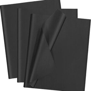 Greenii 500 pcs (480+20 free) Black Tissue Paper - 20" x 30" Wrapping Tissue